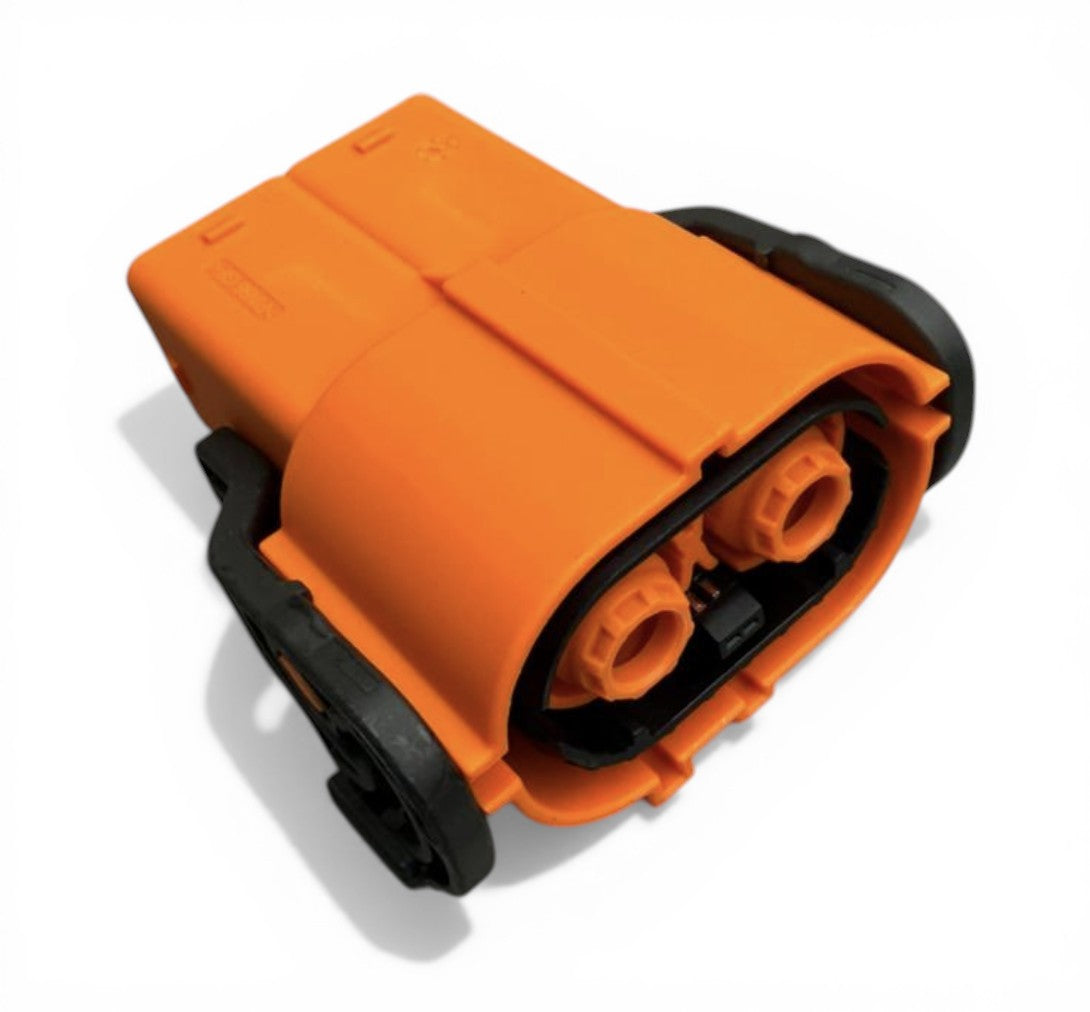 Conector HV 2 polos 8 mm - 200 A / 1500V DC (Socket + Plug recto / 90°)